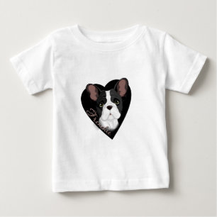 Camiseta De Bebé Corazón de Frenchie