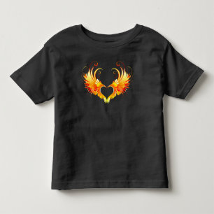 Camiseta De Bebé Corazón de Fuego Ángel con Alas