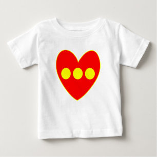 Camiseta De Bebé Corazón de la bandera cristiana