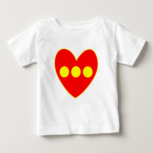 Camiseta De Bebé Corazón de la bandera cristiana (Anverso)