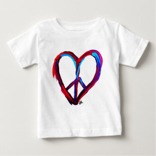 Camiseta De Bebé corazón de la paz