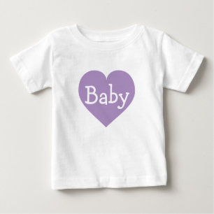 Camiseta De Bebé Corazón de lavanda