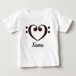 Camiseta De Bebé Corazón de limpiador de doble trasero de cobre per