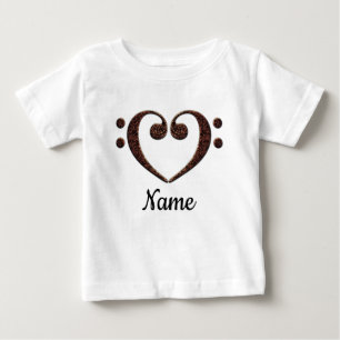 Camiseta De Bebé Corazón de limpiador de doble trasero de cobre per