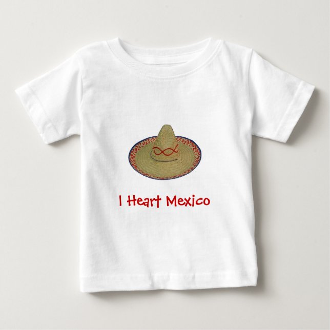 Camiseta De Bebé Corazón de México (Anverso)