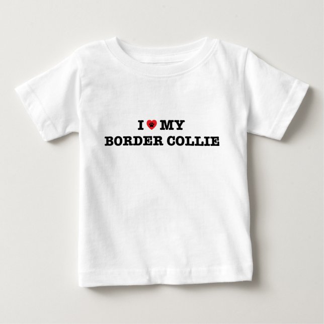 Camiseta De Bebé Corazón de mi lindero Collie Baby Bodysuit (Anverso)