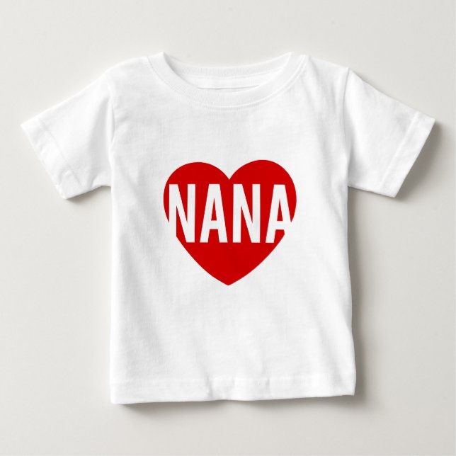 Camiseta De Bebé Corazón de Nana (Anverso)