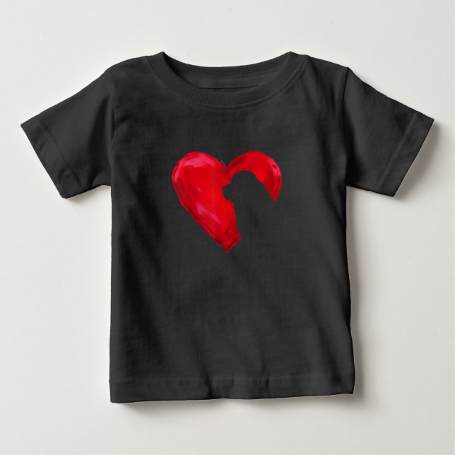 Camiseta De Bebé Corazón de Newfoundland | Regalo para perros día d (Anverso)
