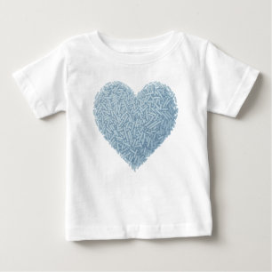 Camiseta De Bebé Corazón de salpicadura suave Bebé Sprinkle