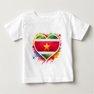 Camiseta De Bebé Corazón de Surinam