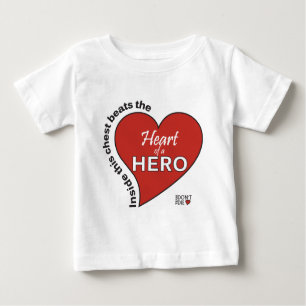 Camiseta De Bebé Corazón de un héroe
