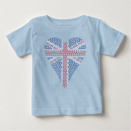 Camiseta De Bebé Corazón de Union Jack