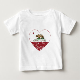 Camiseta De Bebé corazón del altadena de la bandera de California