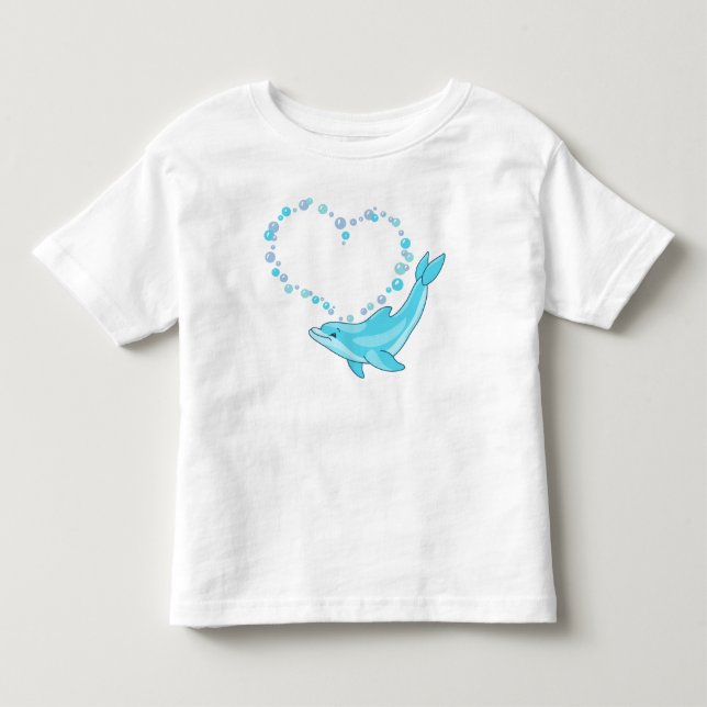 Camiseta De Bebé Corazón del delfín (Anverso)