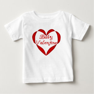 Camiseta De Bebé Corazón del rojo de la tarjeta del día de San