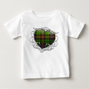 Camiseta De Bebé Corazón del tartán de Allison