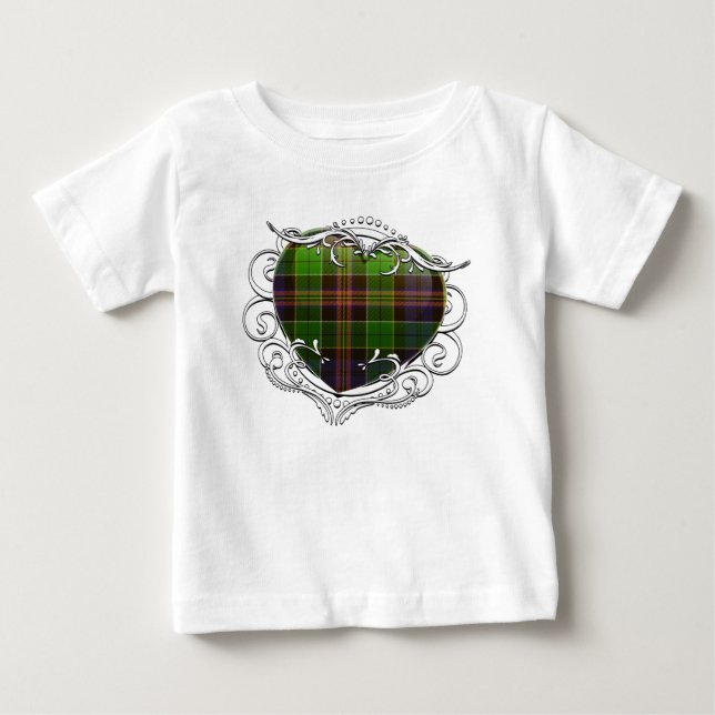 Camiseta De Bebé Corazón del tartán de Allison (Anverso)