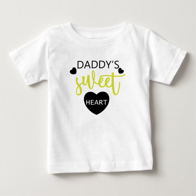Camiseta De Bebé Corazón Dulce de Papá (Anverso)