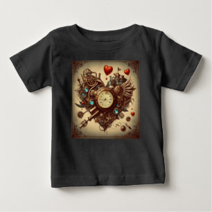 Camiseta De Bebé Corazón/el día de San Valentín de Steampunk