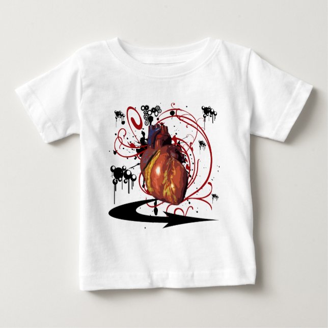 Camiseta De Bebé Corazón humano (Anverso)