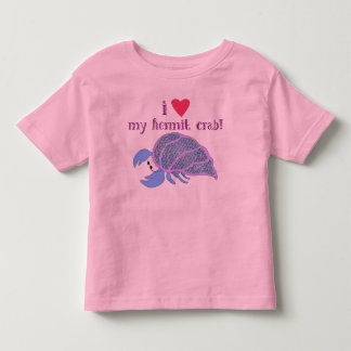 Camiseta De Bebé Corazón I mi cangrejo de ermitaño
