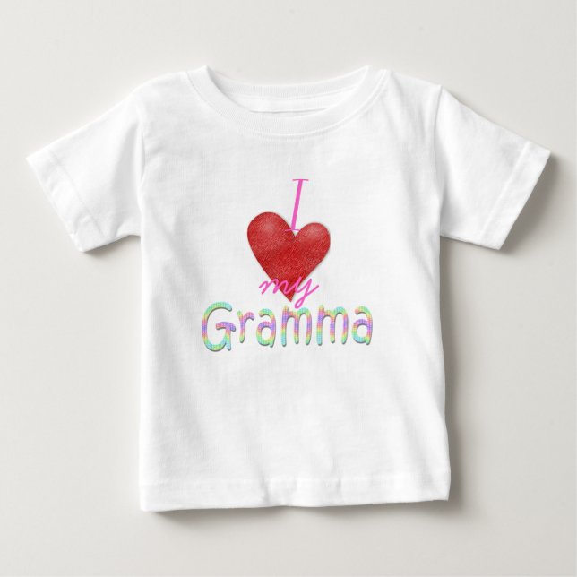Camiseta De Bebé Corazón I mi Gramma (Anverso)