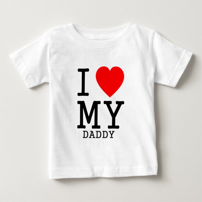 Camiseta De Bebé Corazón I MI papá (Anverso)