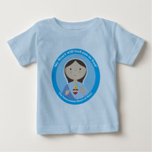 Camiseta De Bebé Corazón inmaculado de María