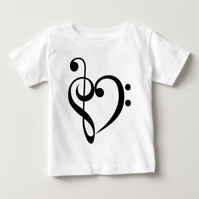 Camiseta De Bebé Corazón musical (Anverso)