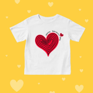 Camiseta De Bebé Corazón rojo