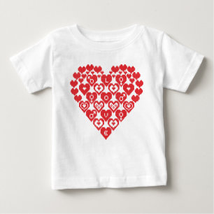 Camiseta De Bebé CORAZÓN rojo de los corazones