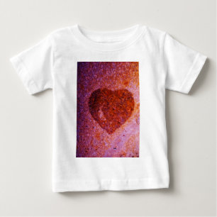 Camiseta De Bebé corazón rosa coral