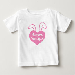 Camiseta De Bebé Corazón rosa Honey Bunny