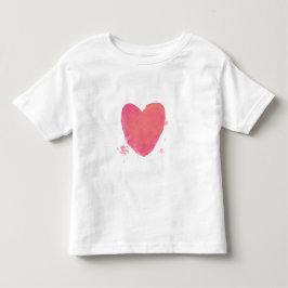Camiseta De Bebé Corazón rosado