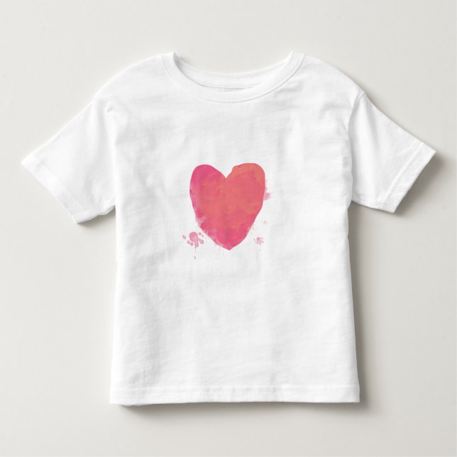 Camiseta De Bebé Corazón rosado (Anverso)