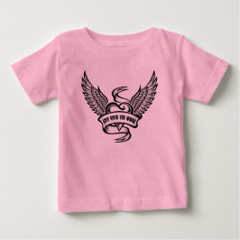 Camiseta De Bebé Corazón Vintage Con Alas