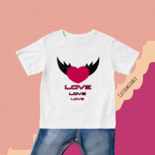 Camiseta De Bebé Corazón volador