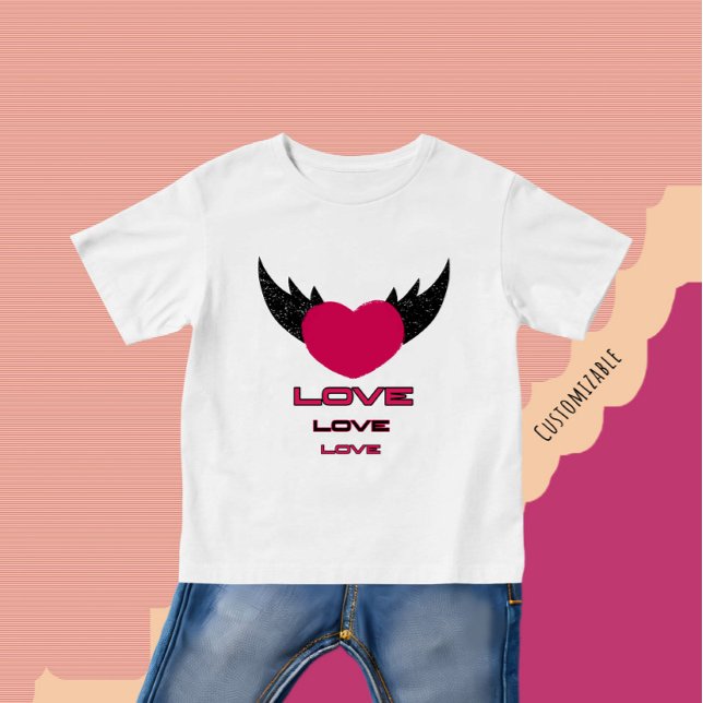 Camiseta De Bebé Corazón volador (Subido por el creador)