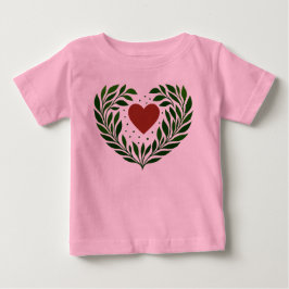 Camiseta De Bebé Corazón y Ramas