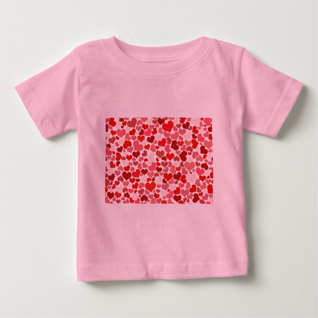 Camiseta De Bebé Corazones (Anverso)