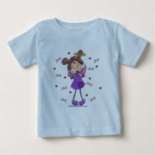 Camiseta De Bebé Corazones de ángel