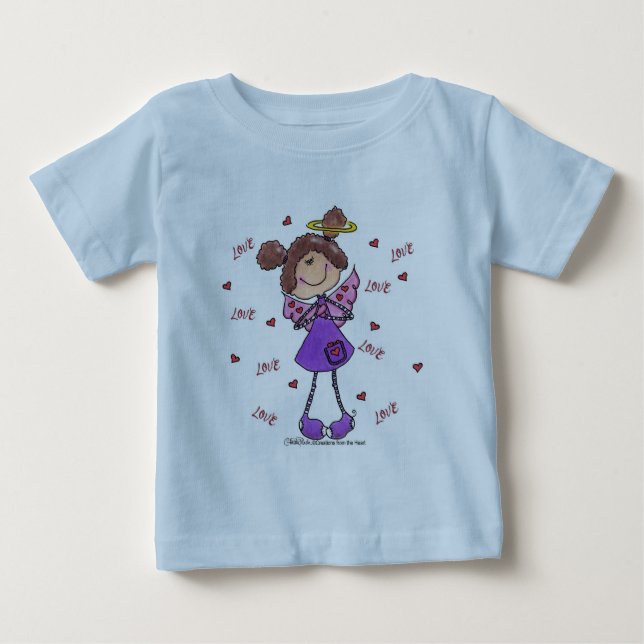 Camiseta De Bebé Corazones de ángel (Anverso)