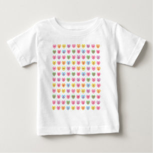 Camiseta De Bebé Corazones de caramelo personalizados divertidos y 