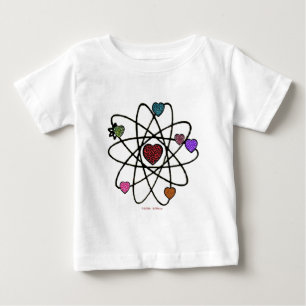 Camiseta De Bebé Corazones de Estampado de Leopardo de San Valentín