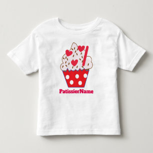 Camiseta De Bebé Corazones de fresa CUPCAKE