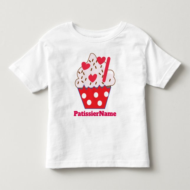 Camiseta De Bebé Corazones de fresa CUPCAKE (Anverso)