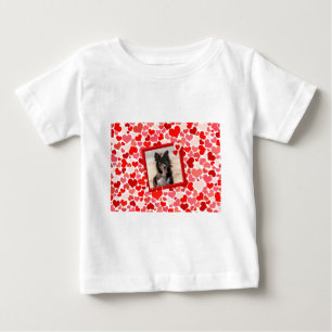 Camiseta De Bebé Corazones de perro de San Valentín borde de Collie