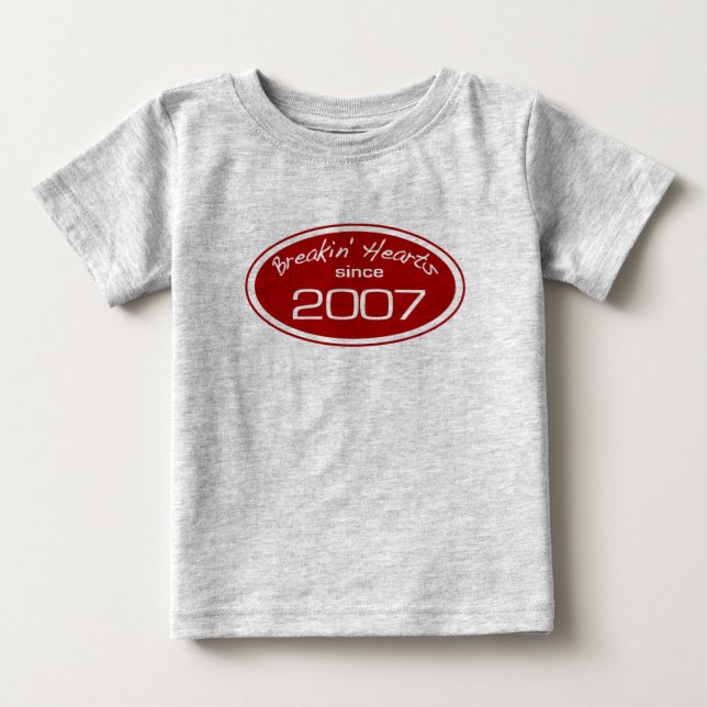 Camiseta De Bebé Corazones de ruptura desde 2007 (Anverso)