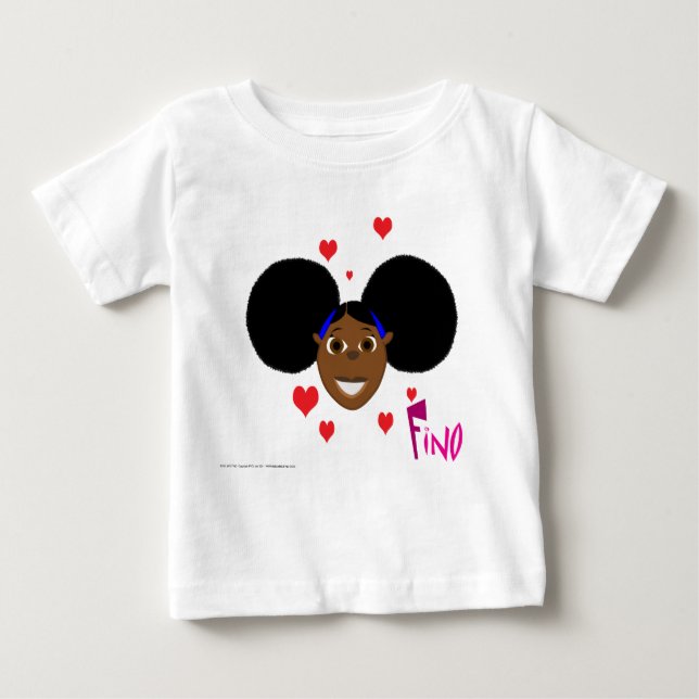 Camiseta De Bebé Corazones del amor de Fino (Anverso)