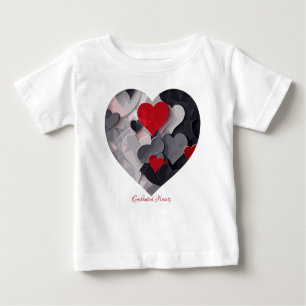 Camiseta De Bebé Corazones encantados